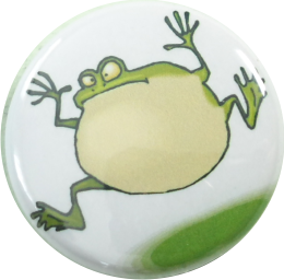 Cooler Frosch Button